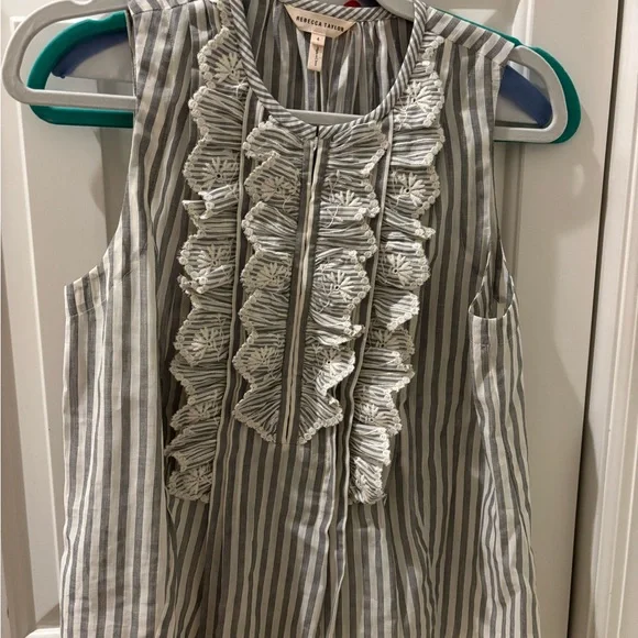 Rebecca Taylor Black and White Striped Blouse - Picture 1 of 3